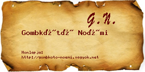 Gombkötő Noémi névjegykártya